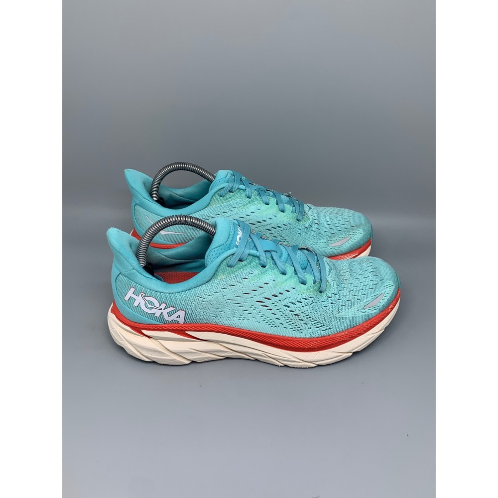 Hoka‎ One Clifton 8 Blue Road Running Shoes Women's Sz 9.5B